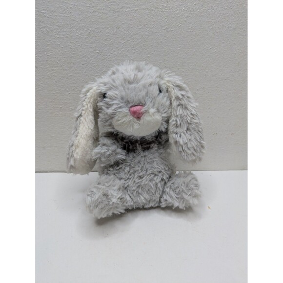 Jellycat Yummy Bunny Grey Silver Small Mini Beanie Rabbit Light Gray 5" Plush - Picture 1 of 6